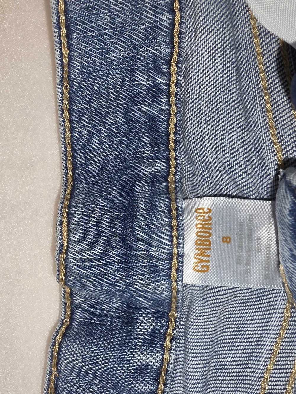 Girls Gymboree Blue Wide Leg Jeans with Rhinestone Dots